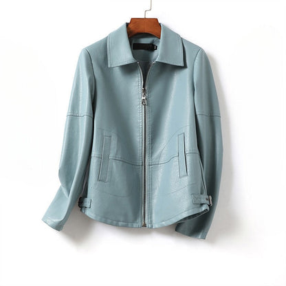 Jack Hafford Vespa sheepskin leather jacket with a classic design, featuring soft leather and detailed stitching.