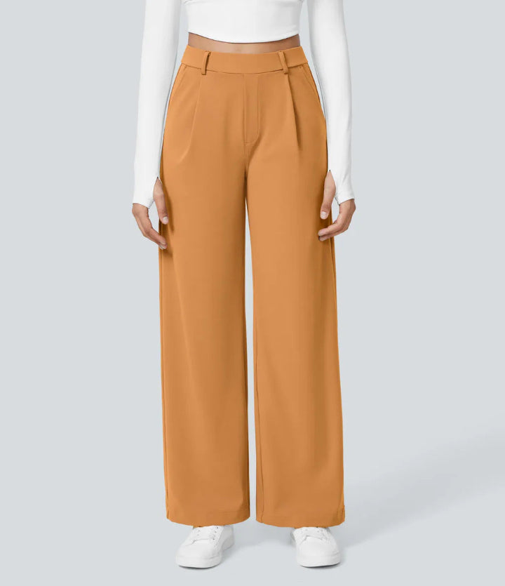 Homixa women's wide leg pants with a relaxed fit and high waist, featuring a stylish wide-leg cut for casual or chic looks.