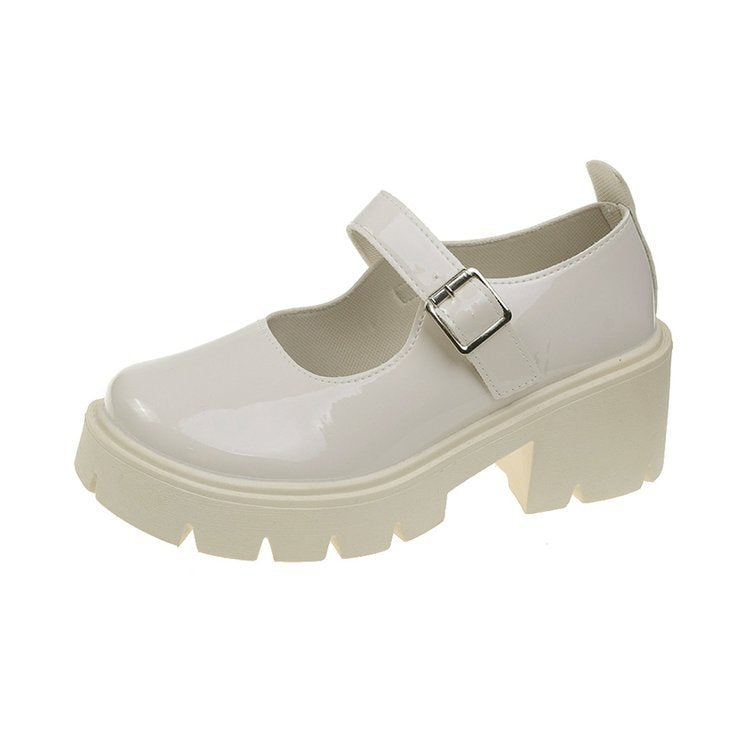 Homixa women's Mary Jane shoes with rounded toe and strap, stylish everyday footwear for comfortable, casual wear.