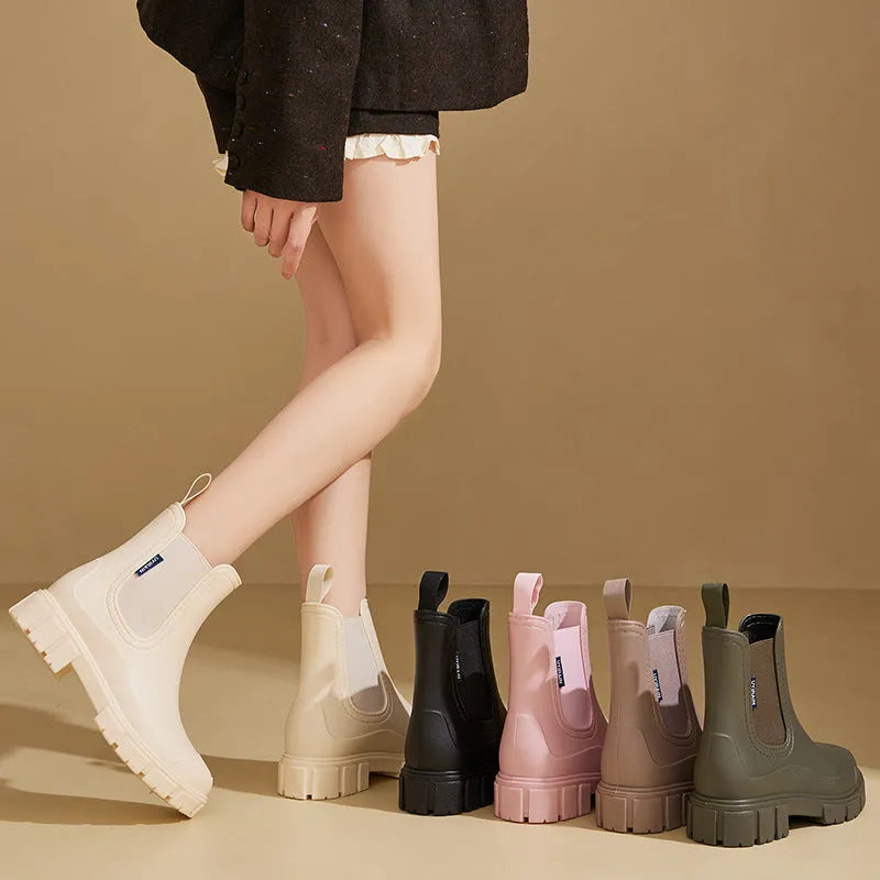Homixa women's ankle boots featuring a sleek design, ankle-high cut, and stylish laces on a neutral background.