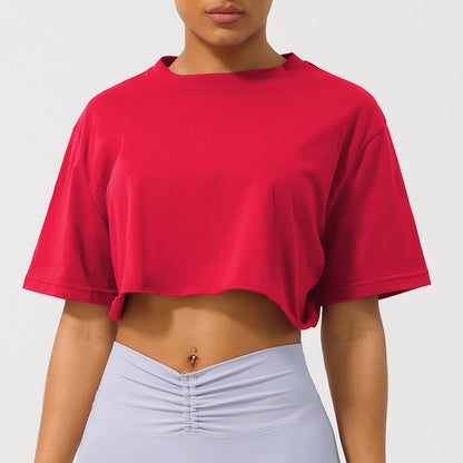 Loppist CASSIA™ relaxed fit crop tee in soft fabric, shown in a casual style with a relaxed fit and cropped length.
