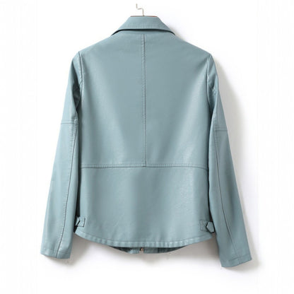 Jack Hafford Vespa sheepskin leather jacket hanging on a wooden hanger, showcasing its soft, luxurious texture and stylish design.
