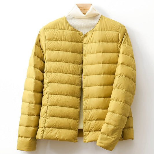 Jack Hafford Helga Down Puff Jacket in black, featuring a quilted design and hood, perfect for cold weather.