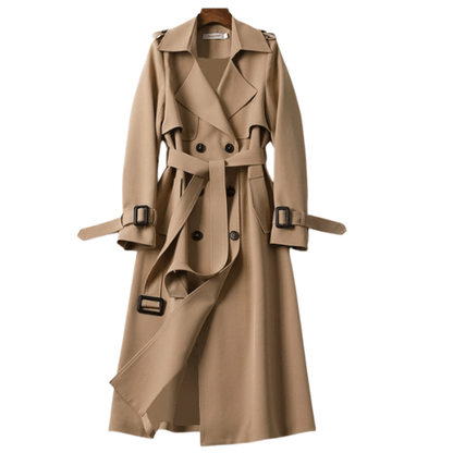 Beckmiller women's vintage trendy trench coat with modern edge, classic design, and timeless appeal, shown in a stylish outerwear image.
