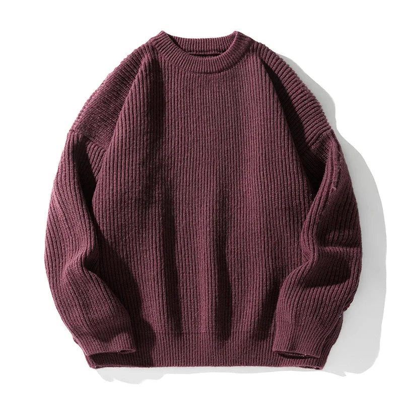 Jack Hafford Oslo Rib Sweater in cozy knit with ribbed texture, shown in a close-up of the soft fabric and stylish design.