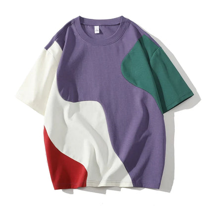 Max Colorblock T-Shirt by Jack Hafford featuring bold color blocks and a classic crew neck design.