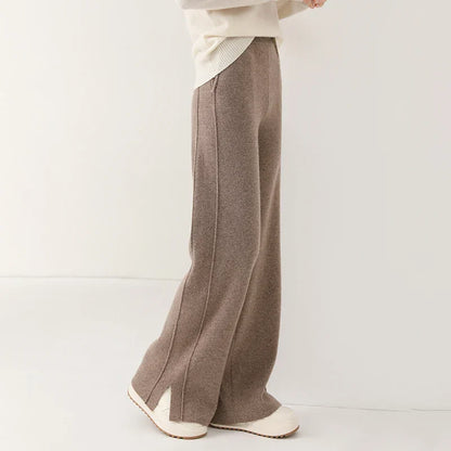Kate and Wendy Isla tailored merino wool sweatpants for women, soft, comfortable pants with a relaxed fit and stylish design.