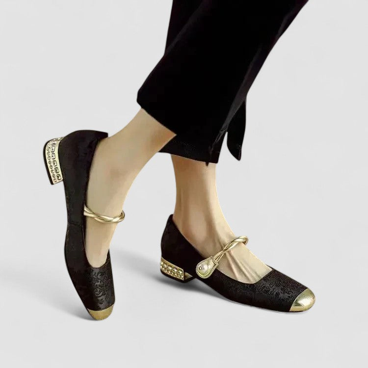 Homixa Mary Jane shoes for women with low heel, stylish and comfortable footwear featuring classic design and adjustable strap.