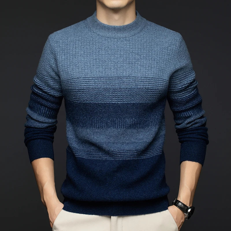 Jack Hafford Highland Wool Sweater featuring a cozy, textured wool knit in earthy tones, ideal for warm winter wear