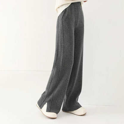 Kate and Wendy Isla tailored women's merino wool sweatpants, soft and warm pants for comfortable everyday wear