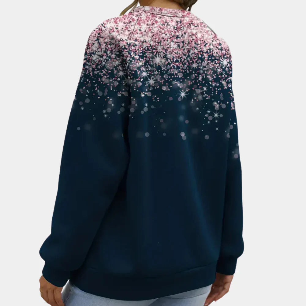 Beckmiller stylish snowflake sweater for women featuring a cozy knit design with long sleeves, perfect for winter wear.