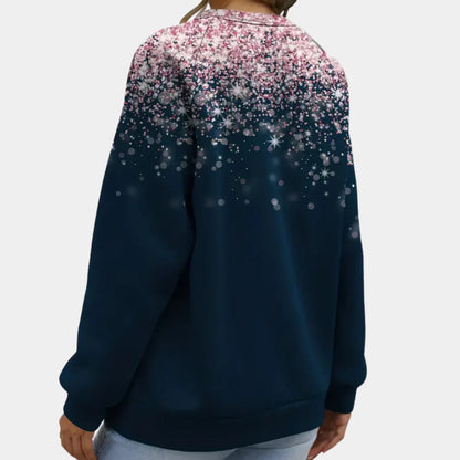 Beckmiller stylish snowflake sweater for women featuring a cozy knit design with long sleeves, perfect for winter wear.