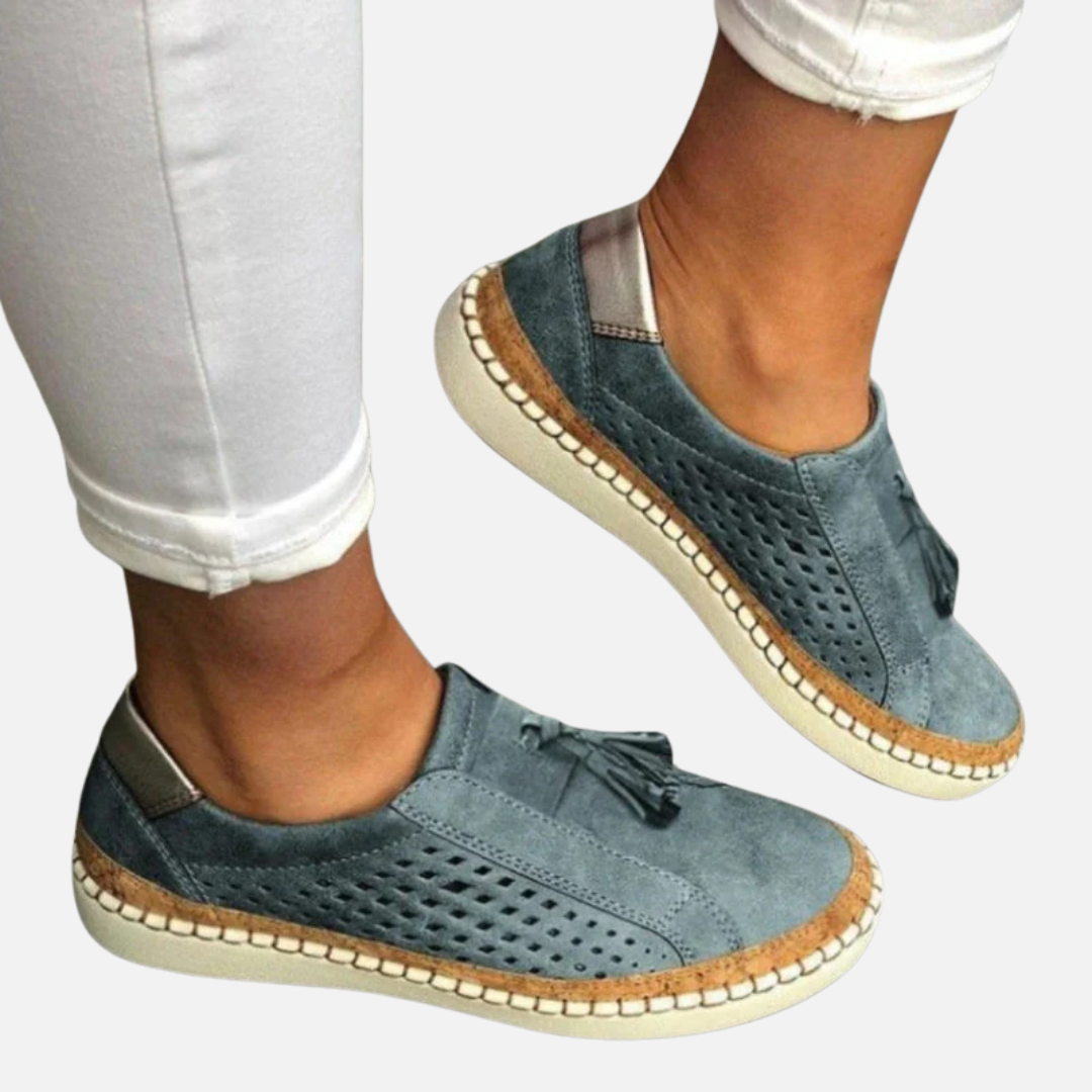Arden | Women's Perforated Tassel Slip-On Shoes - product image 4