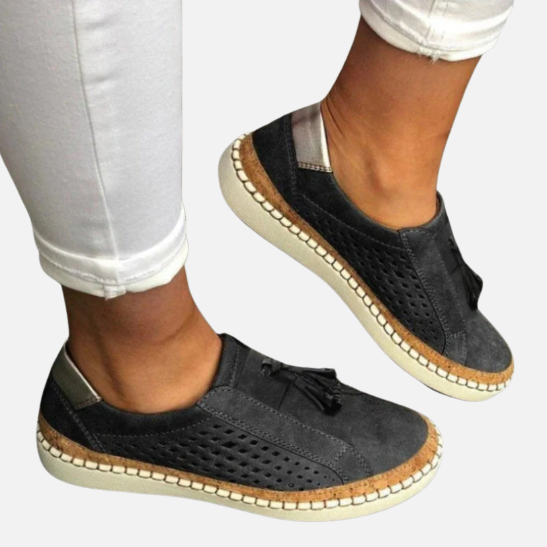 Arden | Women's Perforated Tassel Slip-On Shoes - product image 5