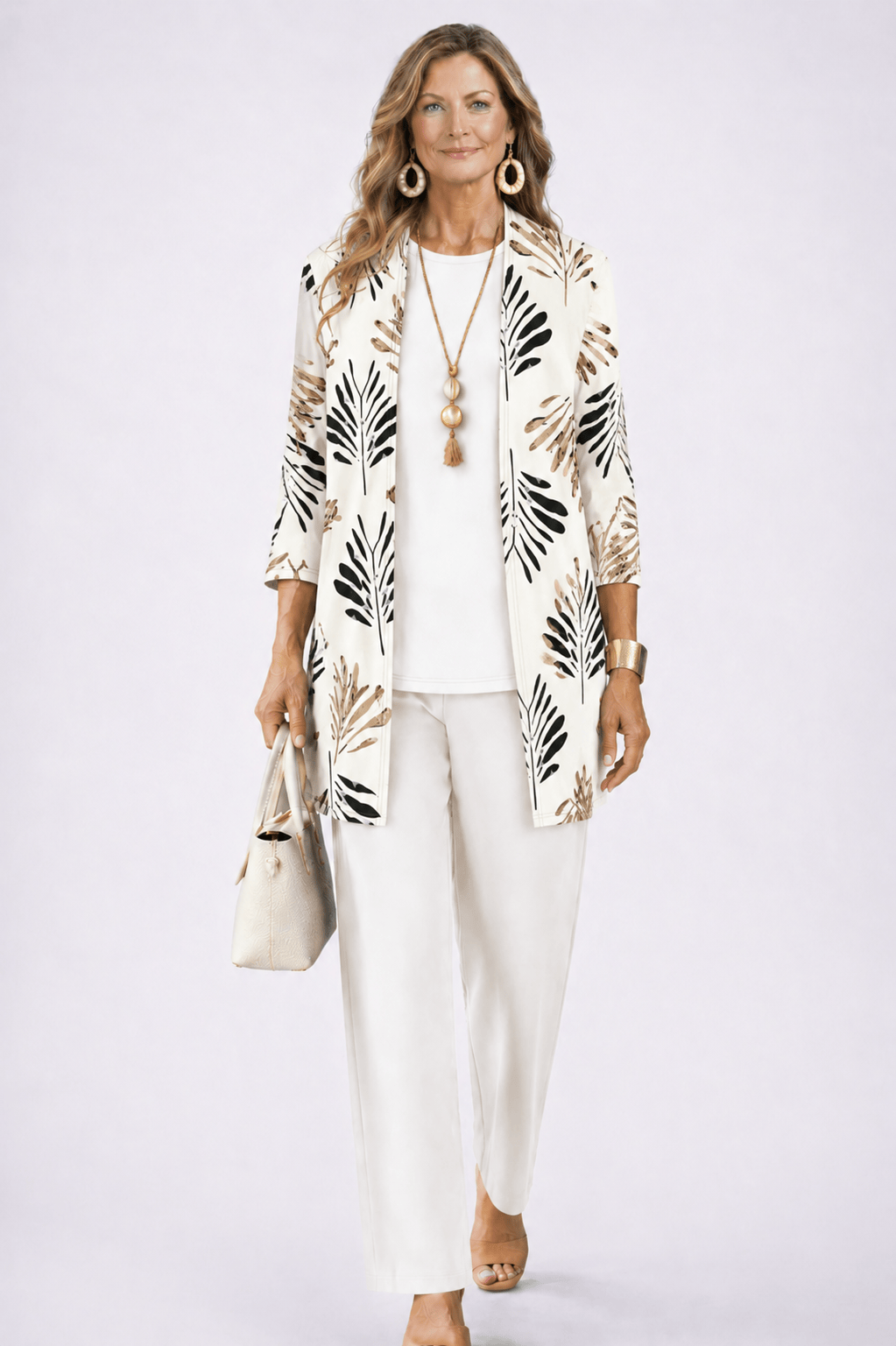 Breezy | Women's Long-Cardigan 3-Piece Wide-Leg Pant Set - product image 1
