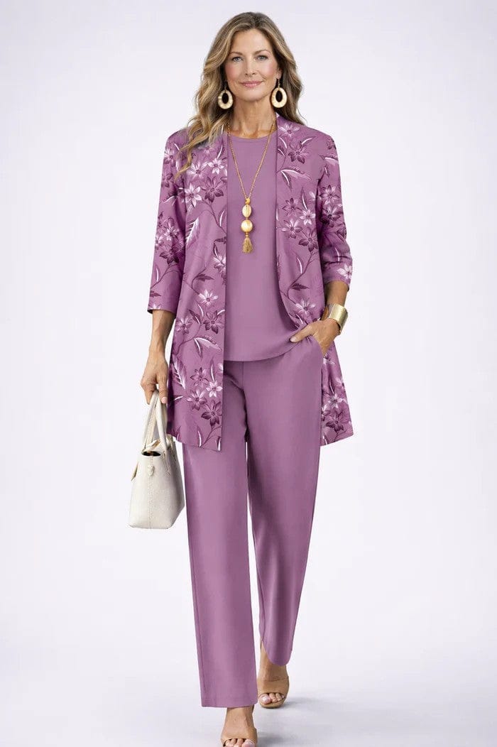 Breezy | Women's Long-Cardigan 3-Piece Wide-Leg Pant Set - product image 5