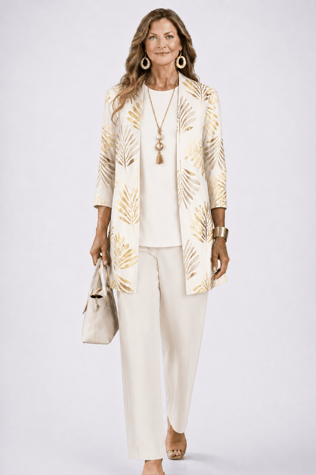 Breezy | Women's Long-Cardigan 3-Piece Wide-Leg Pant Set - product image 10