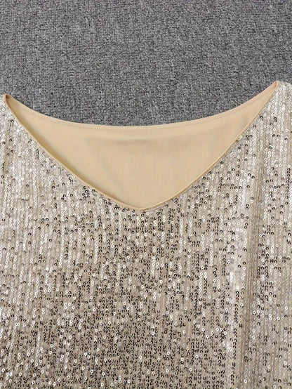 Emily Carter women's sequin cocktail dress with a fitted silhouette and stylish neckline, perfect for evening events.