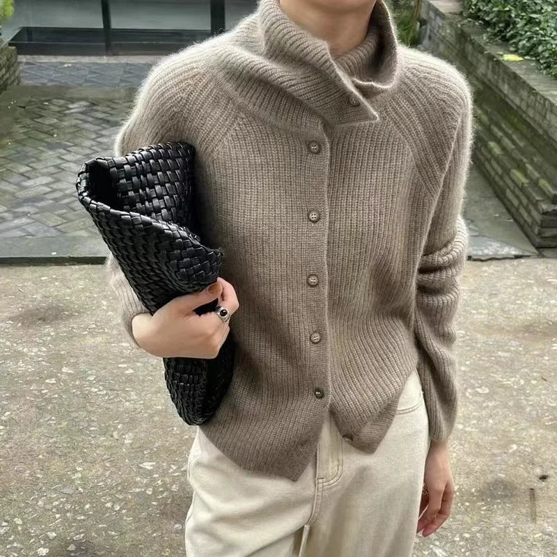 Homixa women's turtleneck sweater with relaxed fit, soft knit fabric, and classic design for cozy winter wear.