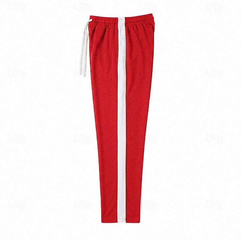 Harper & Wells Damian relaxed side-stripe sweatpants in soft fabric, featuring comfortable fit and stylish side stripe detail.