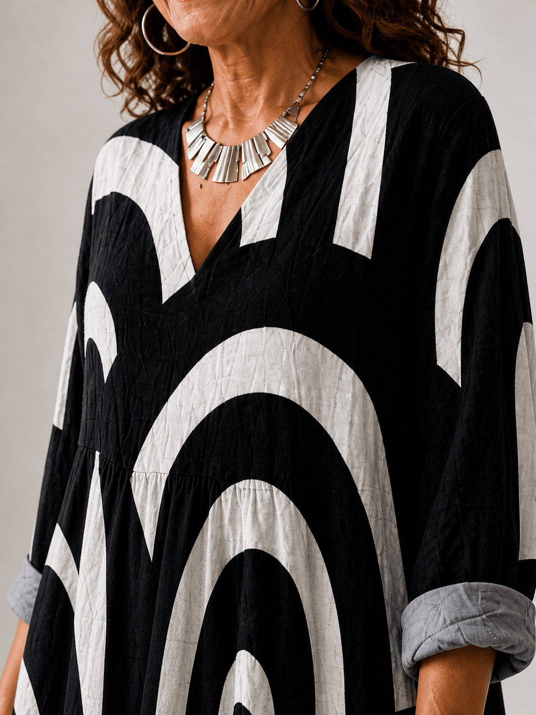Cynthia | Women's Geometric-Print V-Neck Maxi Dress - product image 3