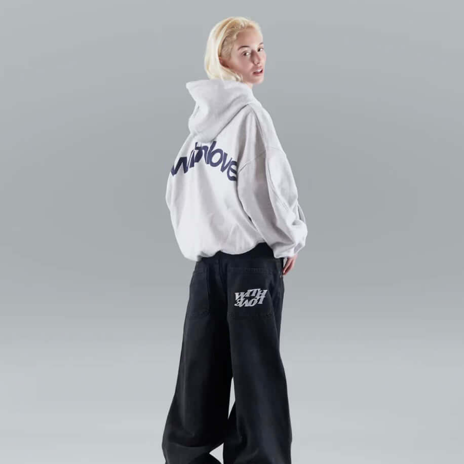 Homixa Avevora women's relaxed hoodie with dropped shoulders, pouch pocket, and ribbed cuffs, comfortable casual loungewear.