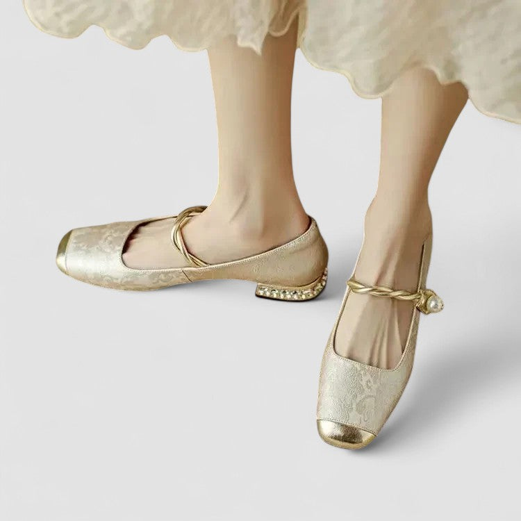 Homixa Mary Jane shoes for women with low heel, classic design, featuring a rounded toe and stylish black finish.