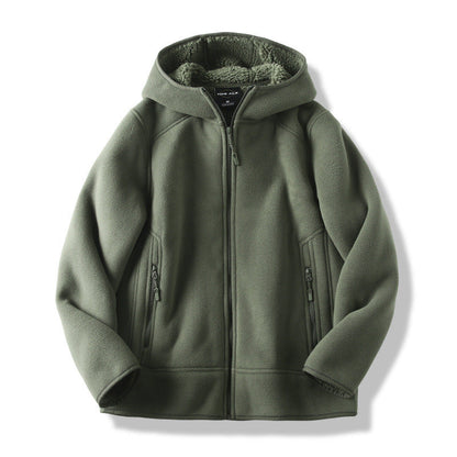 Green Jack Hafford Creston Fleece Hoodie with front pocket and drawstring hood, casual and cozy for everyday wear.