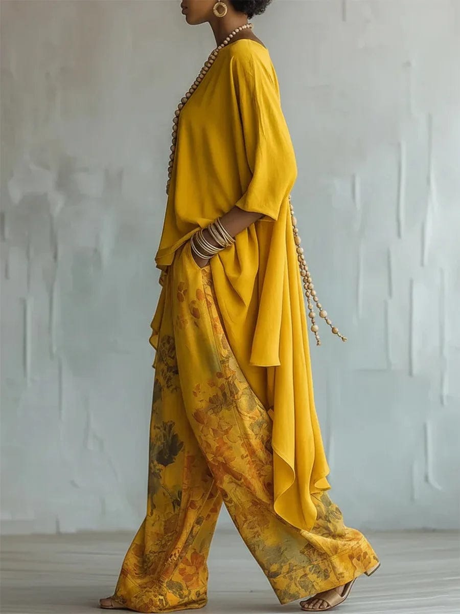 Harper | Women's Asymmetric Tunic & Wide-Leg Pant Set - product image 2