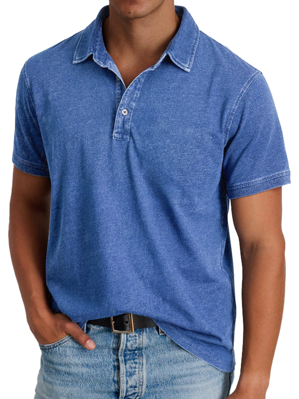 Homixa Ashton men's classic polo shirt in a solid color, featuring a collared neckline and short sleeves, casual and stylish.