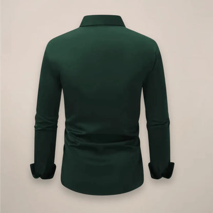 Homixa men's long-sleeve notch-collar shirt, stylish casual top with button-up front and classic collar, in a versatile design.