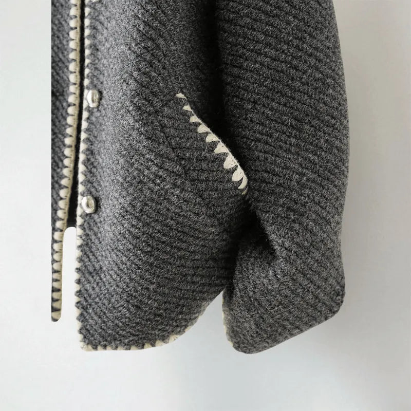 Homixa women's knit cardigan from the Bailey Edit, featuring a cozy, versatile everyday layer with a soft, textured knit fabric.