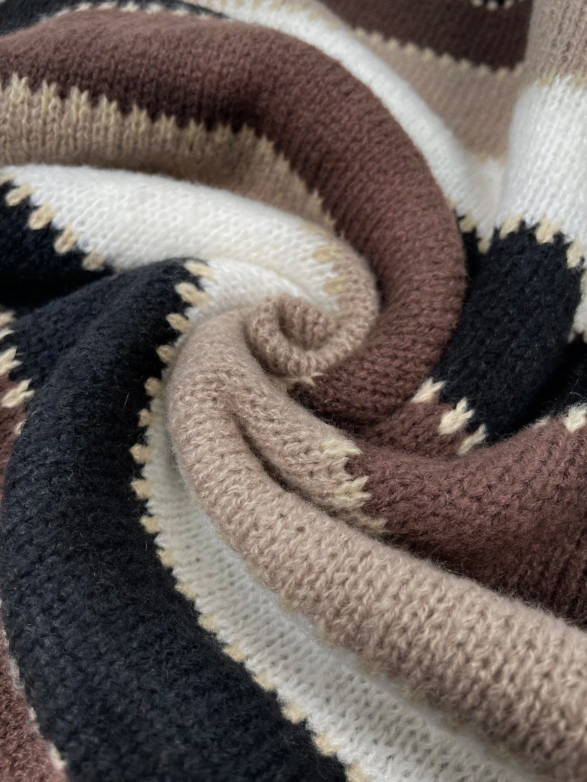 Homixa women's knit sweater with striped design and relaxed fit, showcasing soft fabric and stylish casual wear.