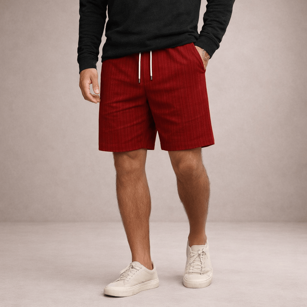 Homixa Luca men's drawstring summer shorts with lightweight fabric and casual fit, suitable for warm weather and outdoor activities.