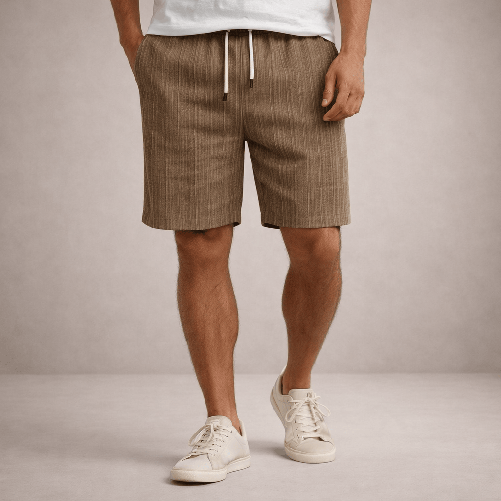 Homixa Luca men's drawstring summer shorts, lightweight casual shorts with adjustable waist and comfortable fit, ideal for warm weather.