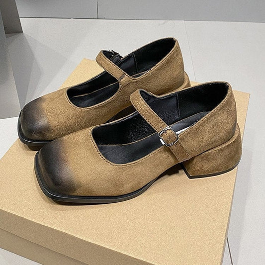 Homixa Maia women's Mary Jane shoes with adjustable buckle strap and block heel, stylish and comfortable for everyday wear.