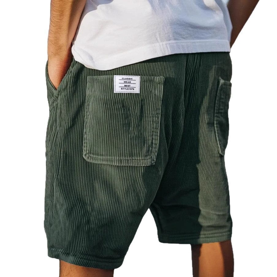 Homixa Mason men's textured tailored shorts displayed on a mannequin, featuring a stylish fit and detailed fabric texture.