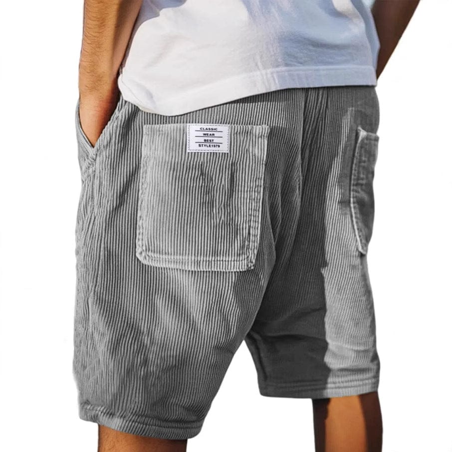 Homixa Mason men's textured tailored shorts displayed on a model, featuring a stylish fit and modern design.