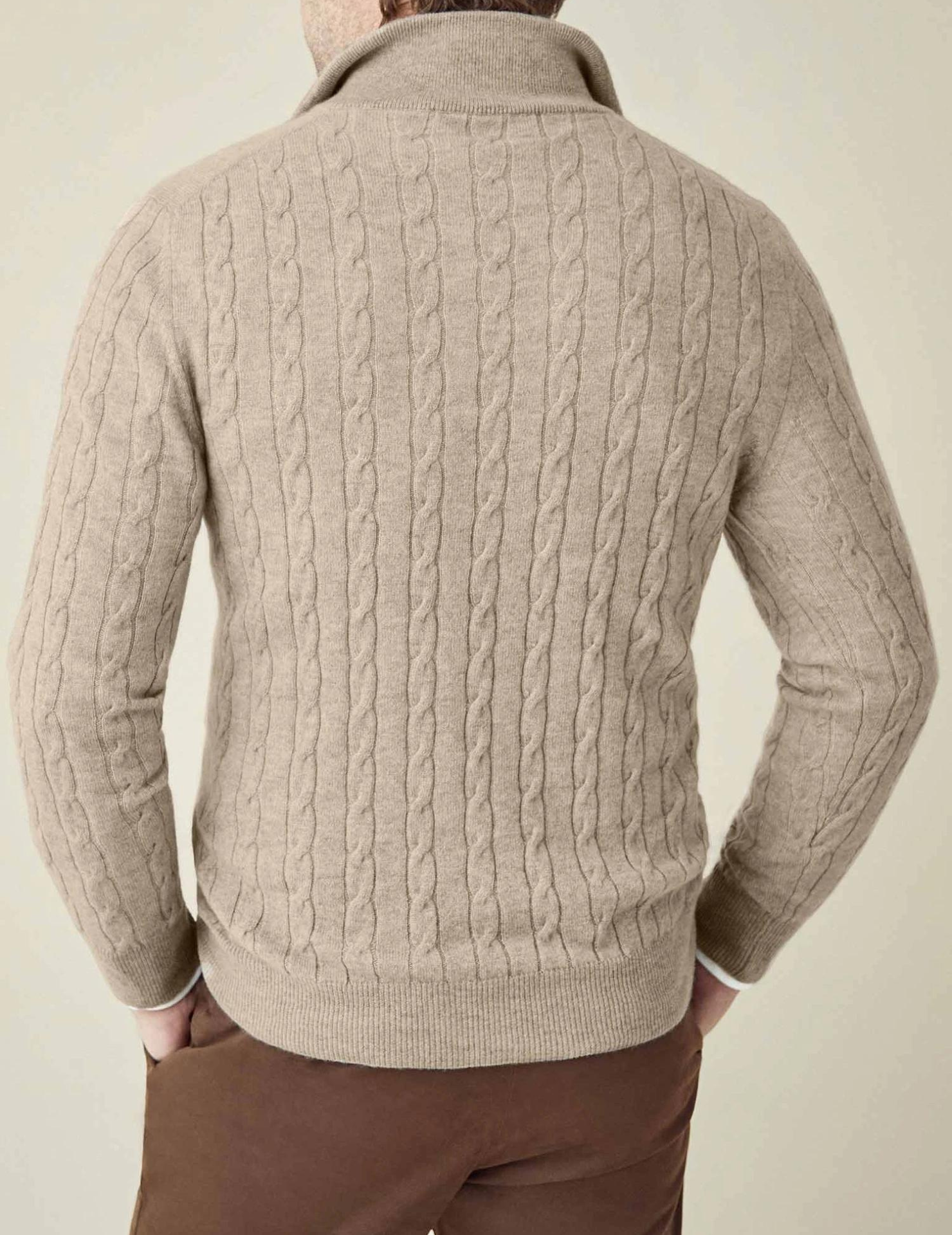 Lavana men's cable-knit quarter-zip sweater, stylish knitwear with a zipper and textured pattern, ideal for casual or office wear.