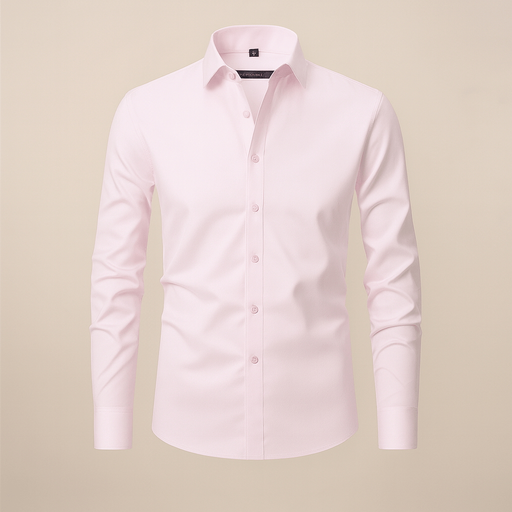 Lavana men's long-sleeved shirt with wrinkle-free fabric, shown in a classic style suitable for any occasion.