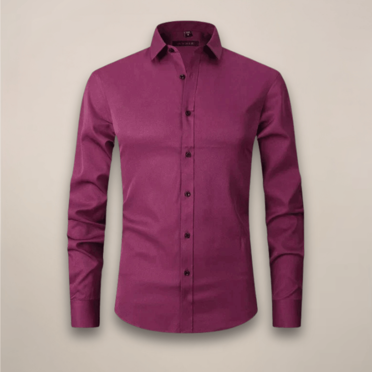 Lavana men's long-sleeved shirt with wrinkle-free fabric, shown in a classic fit suitable for casual or formal occasions.