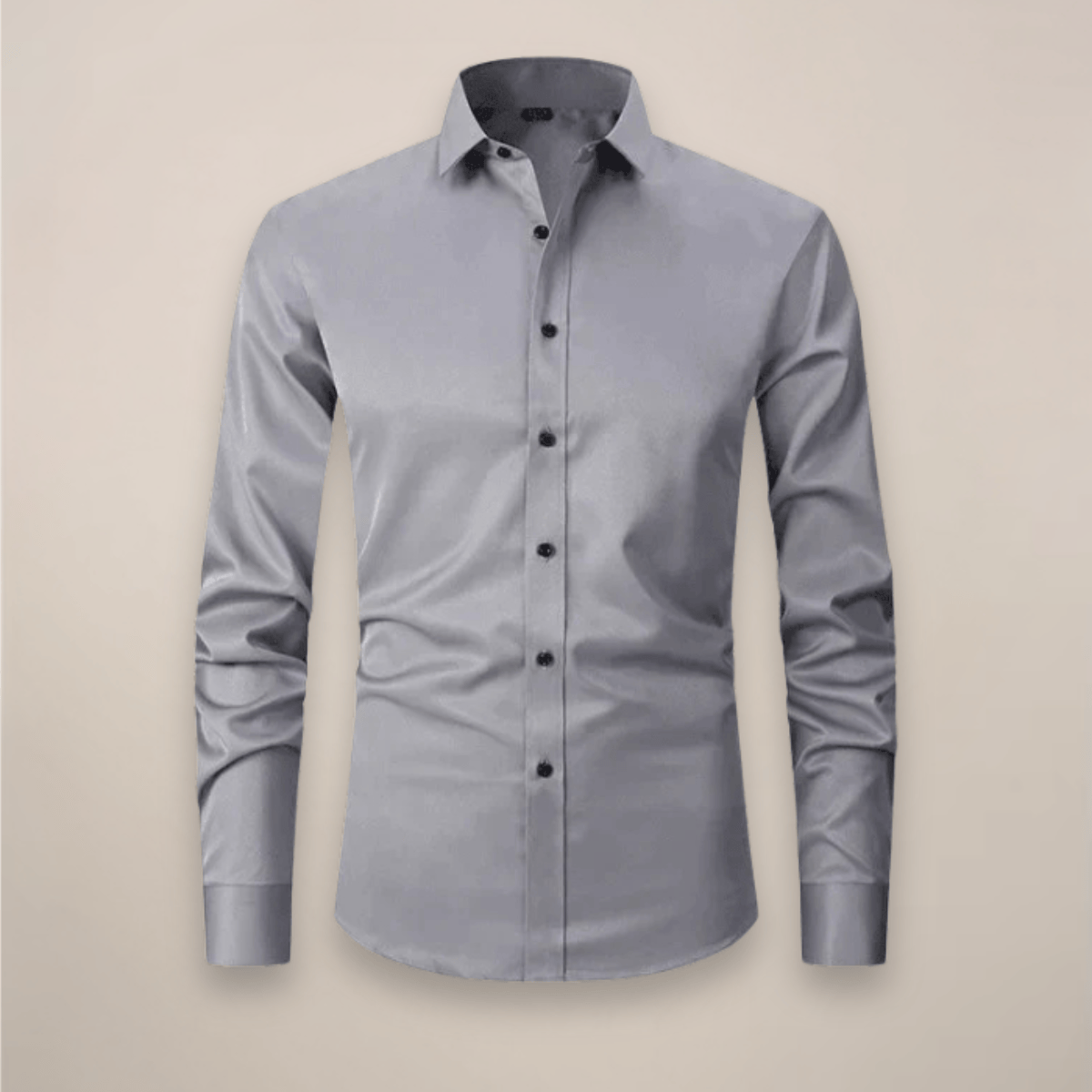Lavana men's long-sleeved wrinkle-free shirt, shown in a classic fit with a collar and button-down front, suitable for any occasion.