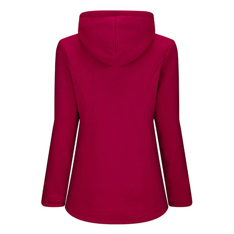 Homixa Belmira women's Sherpa-lined hooded duffle coat with toggle front and patch pockets, showcasing cozy winter style.