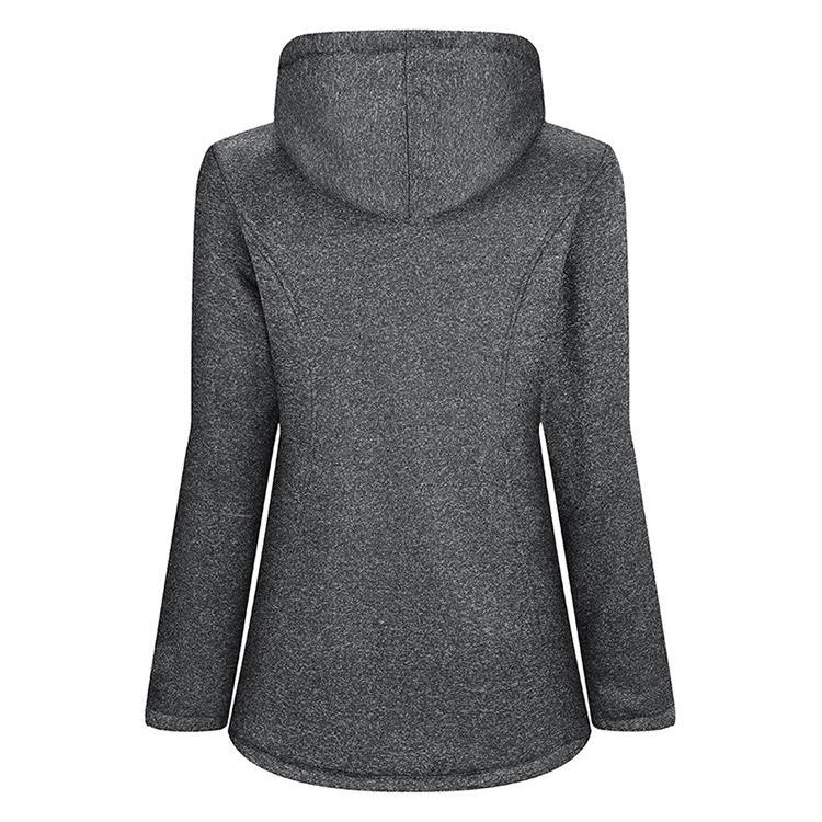 Homixa Belmira women's sherpa-lined hooded duffle coat with toggle front and patch pockets, perfect for cold weather.