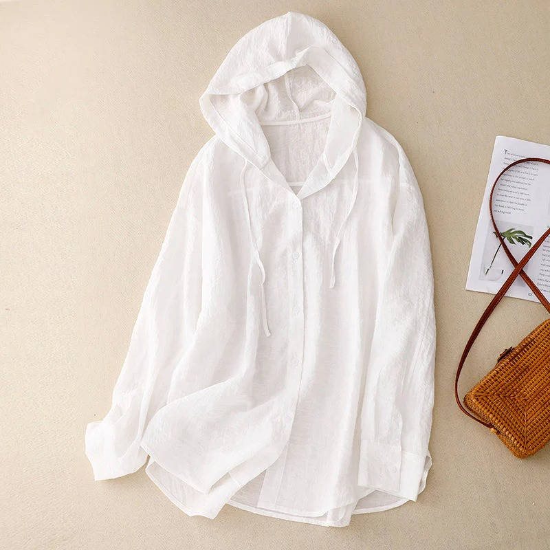 Women's lightweight button hoodie by Olive & Evy, casual hooded sweatshirt with buttons for daily comfort and style.