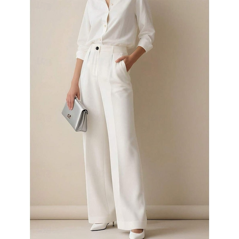 Harper & Wells Odette high-waist tailored trousers, stylish pants with a sleek fit, perfect for professional or casual wear.