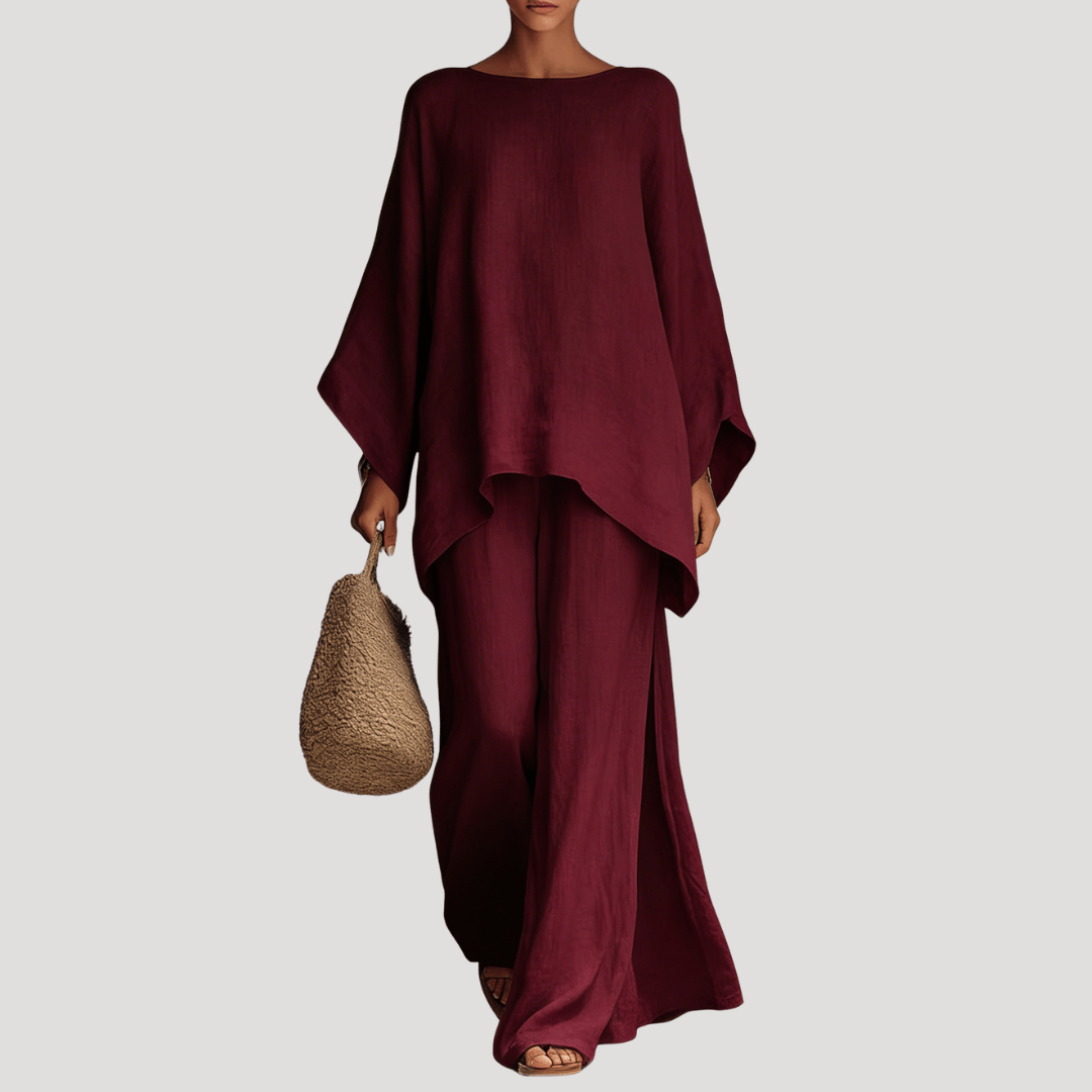 Luna | Women's Batwing Top & Wide-Leg Pant Set - product image 5