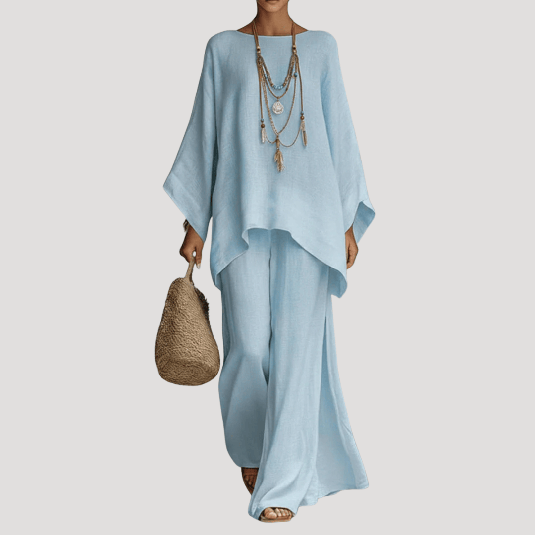 Luna | Women's Batwing Top & Wide-Leg Pant Set - product image 7