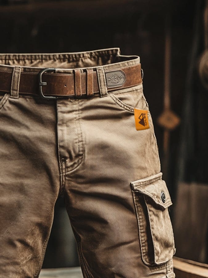 Marcus | Men's Belted Multi-Pocket Cargo Shorts - product image 4