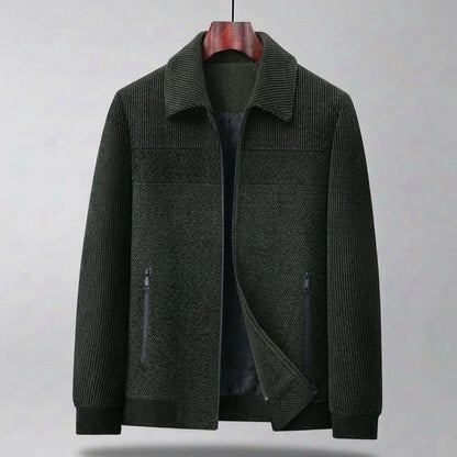 Homixa men's casual jacket with textured quilting, side pockets, and a soft-touch finish, perfect for everyday wear.